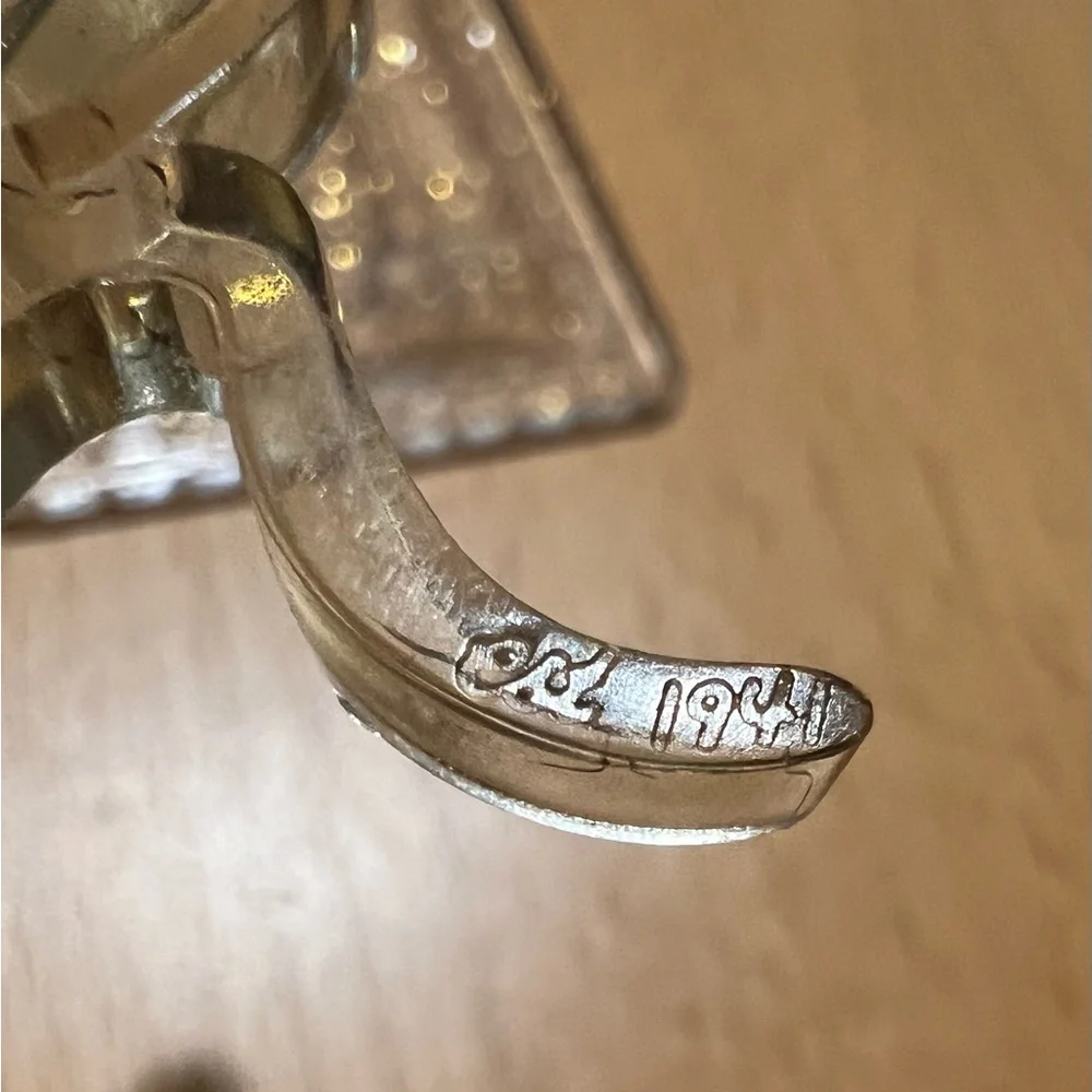 Coach Poppy Script Clear Gold Hang Tag 3”